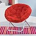 Mainstays Faux-Fur Saucer Chair | Dimensions: 30"L x 28"W x 29"H (Red Engine)