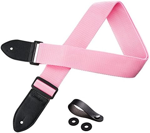 QUALITY VALUE PACK TimbreGear Guitar Strap Set (Pink) INCLUDES STRAP BUTTON AND STRAP LOCKS