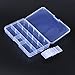 Pack of 4 Plastic Storage Box with Adjustable Dividers for Beads, Jewelry,Tools and Fishing Lures(2pc Organizer Box with 15 Grids & 2pcs Box with 6 Grids)