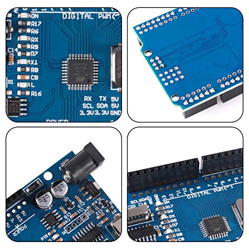 MELIFE UNO R3 ATmega328P Development Board, CH340G Kit Microcontroller with USB Cable for Arduino, ATmega328P