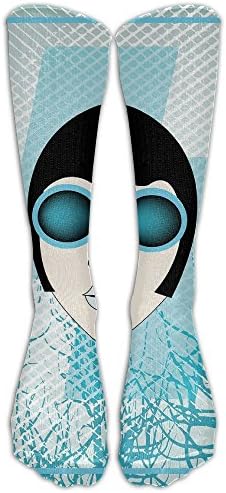ABC0KJX Unisex Funny Socks Retro Woman Portrait With Vintage Sunglasses Short Hair Abstract Trees Men And Women Socks