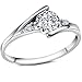 MENSO Women's Charms White Cubic Zirconia Diamond Love Promise Cz Ring Engagement Wedding Bridal Eternity Bands 5