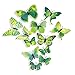 Mudder 6 Colors 3D Butterfly Removable Mural Stickers Wall Stickers Decal for Home and Room Decoration, 72 Pieces (Multicolor A)