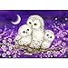 DIY 5D Diamond Painting Kit, Avton Full Drill Animal Cute Owls Rhinestone Embroidery Cross Stitch Supply Arts Crafts Canvas Wall Decor (A)