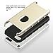 ULAK iPod Touch 6th Generation case,iPod 6 Cases, Dual Layer Slim Protective Hybrid iPod Touch Case Hard PC Cover for Apple iPod Touch 5 6th Generation (Champagne Gold + Black)