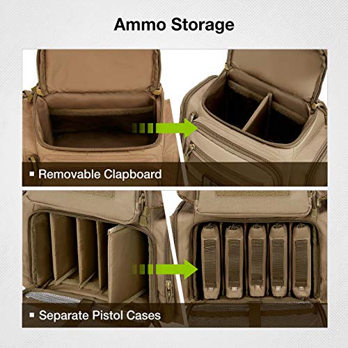 range backpack with pistol cases