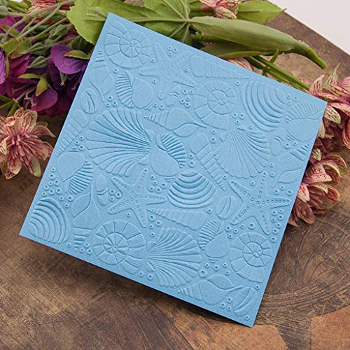 Shoresu Embossing Folder, Plastic Embossing Folder Stencils Template Molds DIY Scrapbooking Paper Photo Album Card Decoration Starfish