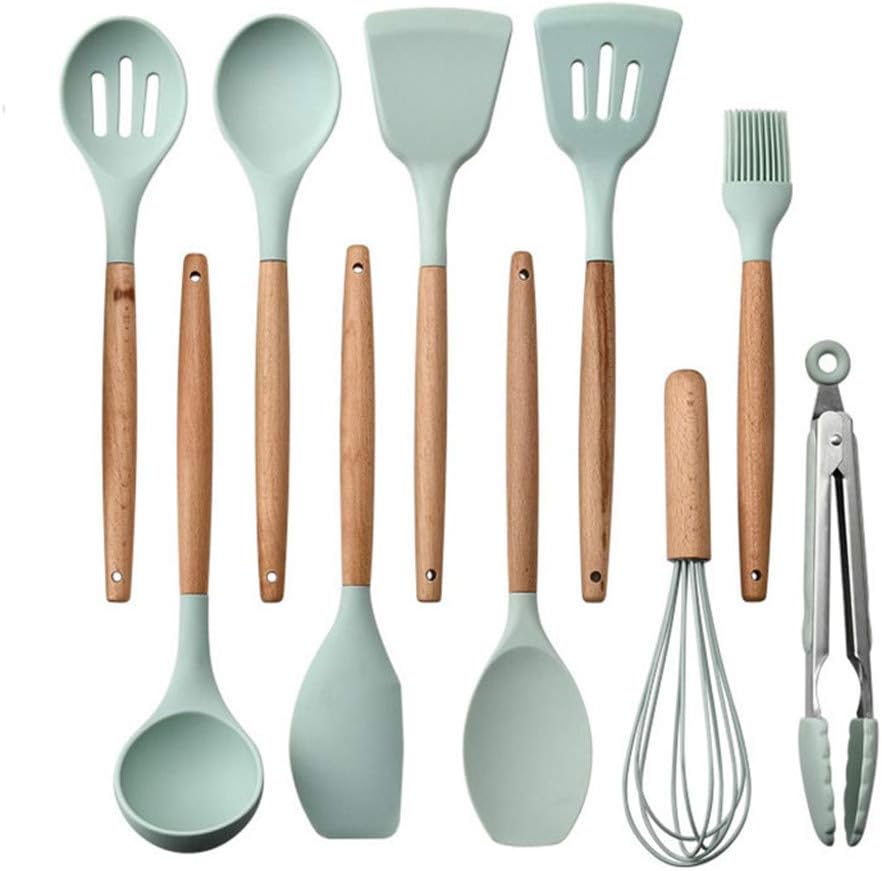 SuperXC Silicone Kitchen Cooking Utensil Set, Kitchen Utensils Spatula Set for Nonstick Cookware, BPA Free Non Toxic Cooking Utensils, Kitchen Tools Gift