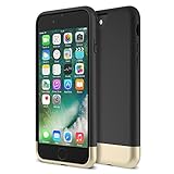 iPhone 7 Case, Maxboost [Vibrance Series] Protective Slider Style Cases for Apple iPhone 7 2016 SOFT-Interior Scratch Protection Finished Hard Cover - Black/Champagne Gold