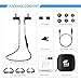 Soundpeat Bluetooth Headphones Magnetic Wireless Earbuds Sport in-Ear Sweatproof Earphones with Mic (Bluetooth 4.1, aptx, 6 Hours Play Time, Secure Fit Design) Q12 - Black