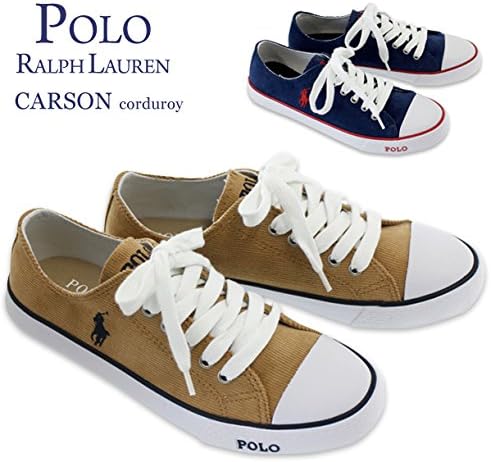 Amazon ポロ ラルフローレン Polo Ralph Lauren スニーカー Carson コーデュロイ 24 5cm Kha 並行輸入品 Polo Ralph Lauren ポロラルフローレン スニーカー