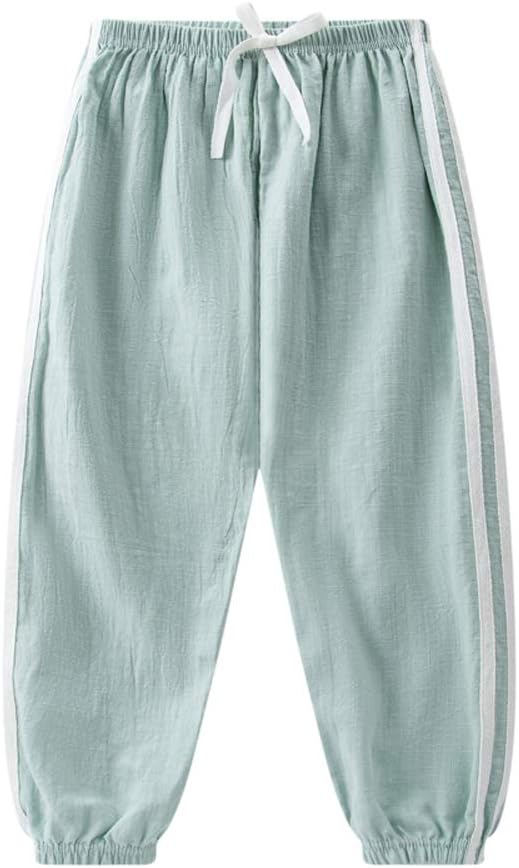 Baby Long Bloomers Slub Cotton Casual Pants Trousers for Boys Girls 18M-8T (2-3Y(Height 41"), Green)
