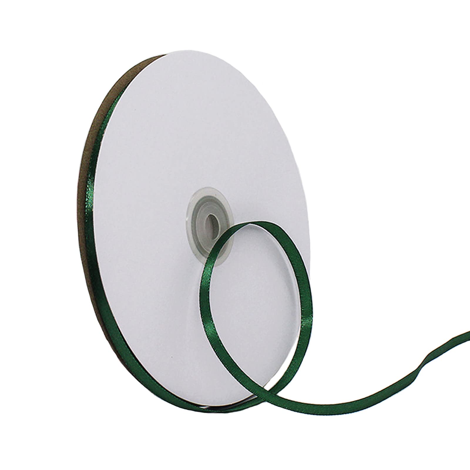 6mm Dark Green Ribbon for Gift Wrapping,91m Fabric Thick Satin Ribbon Green Bow for Gift Wrapping,Ribbons for Balloons,Crafting,Hair,Bouquets,Wedding, Car,Presents,Cake,Christmas Party Decorations — image 1