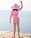 RuffleButts® Little Girls Floral & Striped Long Sleeve Ruffled Rash Guard Swimsuit Set