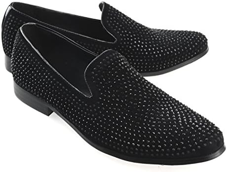 [endevice] Driving Shoes Slip-On Loafer Deck Shoes Suede Shoes Flat shoes Black ,42 EU (US Men's 9-9.5 M)