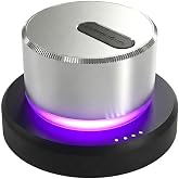 HumminGuru LUMI Record Weight Stabilizer &amp; Turntable Speed Tester &amp; Light | 33/45/78RPM Stroboscopic Disc &amp; Light, 300g LP Aluminum Weight Clamp, 9-Color LED Ambient Lamp, Auto Off, Anti-fingerprint