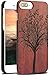 Compatible for Unique iPhone 8 Plus Case, Real Wood Carving Tree & Soft Rubber Corner Cushion Slim Protective for Apple iPhone 7/8 Plus Case