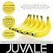 Juvale Set of 6 Individual Fake Fruit Bananas - Artificial Fruit Plastic Bananas for Still Life Paintings, Storefront Decoration, Kitchen Decor, Yellow, 8 x 3.7 x 1.5 Inches