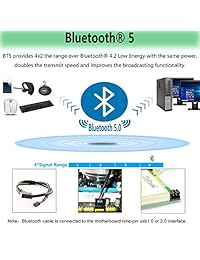 Tarjeta WiFi Gigabit, tarjeta inalámbrica PCIe AC1730Mbps con Bluetooth 5.0, tarjeta de red PCI-Express de doble banda (2,4 GHz 300 Mbps+5 GHz 1430 Mbps), tarjeta adaptador Wifi para PC de escritorio, compatible con Windows 10 (WIE9260)