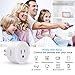 Smart WiFi Plug Mini Smart Outlet Socket Wireless Switch Works with Amazon Alexa Echo/Google Home/IFTTT Timing WiFi Enabled Remote Control No Hub Required by UNIOJO (White 1 Pack)