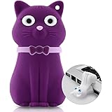 Bone Collection Animal 16GB USB Flash Drive, Novelty Cute Cartoon Character Design Silicone Enclosure Memory Stick Thumb Drive Jump Drive Pen Drive Pendrive for School Students Kids - Purple Cat