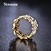 NEWBARK 10 Butterflies 18k Yellow Gold Plated Cubic Zircon Women's Rings Size 6.5