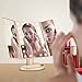 Magicfly Vanity Mirror Lighted Makeup Mirror 10X 3X 2X 1X Magnifying Mirror with 21 LED Lights, Trifold Mirror with Touch Screen, Adjustable Brightness & Stand, Dual Power Supply Mode, Gold