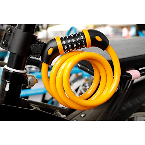 image for XZSUN Bike Lock Bicycle Lock Chain ，5-Digit Combination Lock Core St