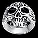 RAU Stainless Steel Mens Ring Vintage Gothic Skull Bone Hiphop Rock (Stainless-Steel-Ring-A, 8)