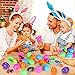 100 PCS Toys Filled Easter Eggs Filled Mini Toys Surprise Eggs Kids Toys for Easter Hunt, Easter Theme Party Favors, Party Game Prizes, Goodie Bag Fillers, Basket Stuffers Fillers, Classroom Prize Supplies