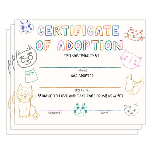 Cat Adoption Certificate
