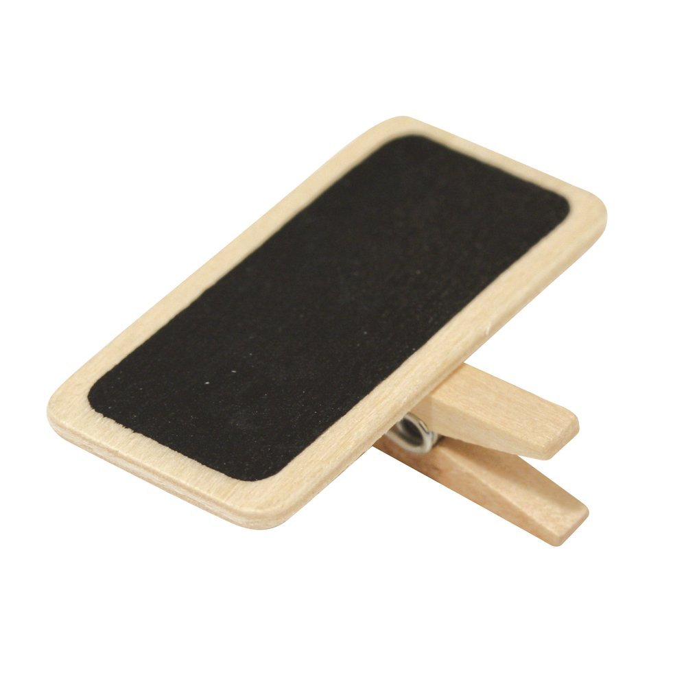 Rayher Wooden Mini Board on Clip 4 x 3 cm Bag Pack of 6