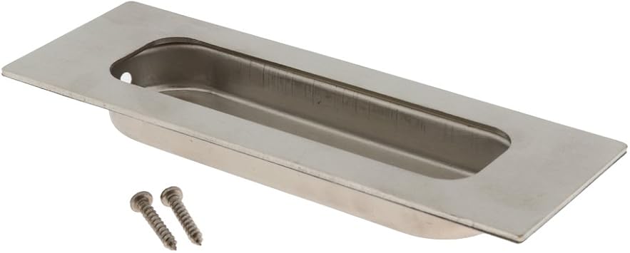 Baosity - Tiradores ovalados de níquel Cepillado para Puerta corredera