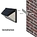 hooroor Solar Lights 73 LED 6000K Wireless Waterproof Motion Sensor Outdoor Light for Patio, Deck, Yard, Garden, Porch, Driveway, with 10 LED Both Sides (Black 1 Pack)
