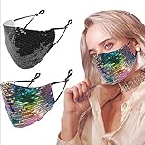 Fashion Sequin Face Mask Adjustable with Ear Cord