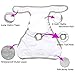Luxja Reusable Female Dog Diapers (Pack of 4), Washable Wraps for Female Dog (X-Small, Gray+Green+Purple+Rose Red)