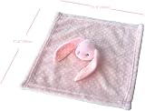CREVENT Cozy Plush Baby Security Blanket Lovey 34x34cm Bunny Rattle view 3