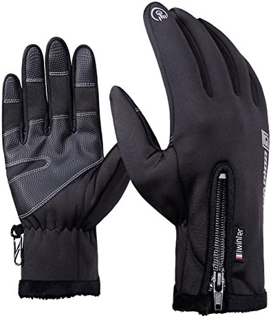 Goodbuy Cycling Gloves Touchscreen, Double Layer Waterproof Winter Gloves for Ski Snowboard Bike Running Motorbike (XXL)