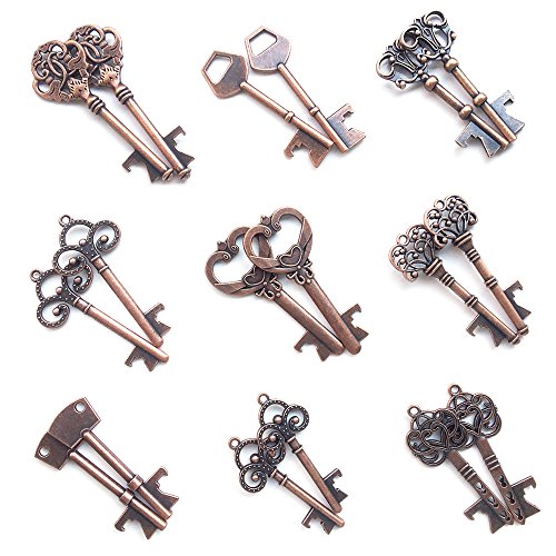 Assorted Extra Large Key Bottle Openers,Vintage Skeleton Key Bottle Opener, Beer Openers Personalized Gift for Kitchen Wedding Party Activity Antique Rustic Decoration,Pack of 18 from Toosunny