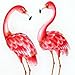 Bits and Pieces - 35 ½” Tall Metal Flamingo Garden Statues - Yard Decorations - Outdoor Sculptures - Garden Decoration - Flamingo Yard Art - Set of 2