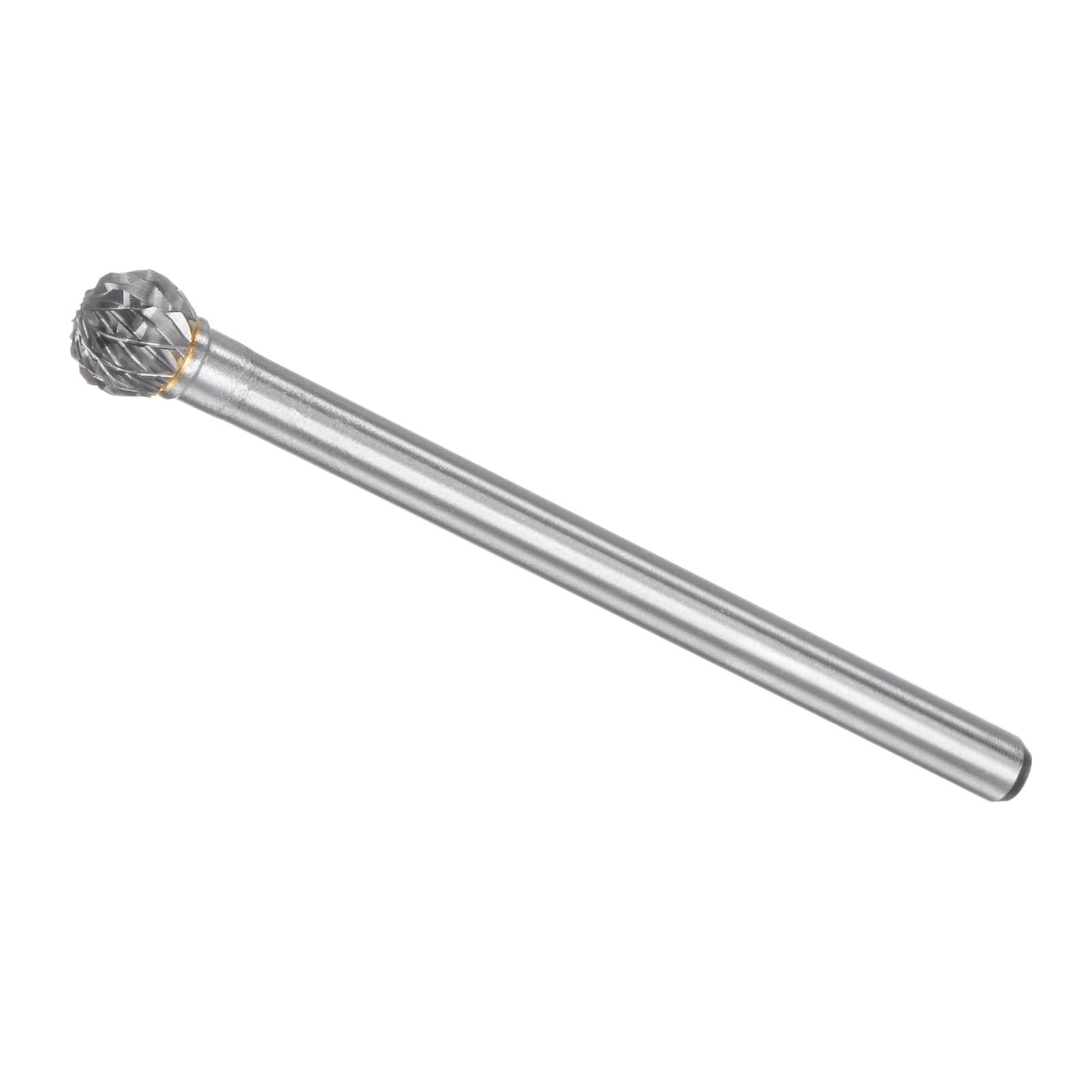 CoCud Tungsten Carbide Rotary Burrs File, 1/4" Shank 10mm Dia, Double Cut Ball Shape Rotary Burrs Tool - (Applications: for Metal Carving)