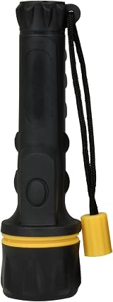 Mercury Heavy Duty LED Rubber Torch 2 AA Batteries Anti-Roll Splash Resistant view 2