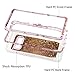 Coolden Glitter Case for Galaxy Note 8 Case Cute Bling Sparkle Clear 3D Quicksand Cover Shockproof Bumper Dual Layer Anti-Drop PC Frame TPU Back Skin for 6.3 Inches Samsung Galaxy Note 8, Light Coffee