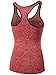 NELEUS Women's 3 Pack Dry Fit Compression Long Tank Top,8007,Blue,Grey,Red,US M,EU L