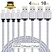 iPhone Charger,Everdigi Lightning Cable 4Pack 10FT Charging Cord Premium Nylon Braided Compatible with iPhone X 8 8 Plus 7 7 Plus 6 6s 6 plus 6s plus iPhone 5 5s 5c SE iPad iPod and More(white)