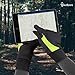 TrailHeads Running Gloves | Lightweight Gloves with Touchscreen Fingers - Black/hi-vis (Medium)