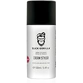 Slick Gorilla Hair Styling Cream 3.38 fl oz (100ml) | Light Flexible Hold | Smooth Frizz Control | Natural Matte Finish | Daily Grooming Cream for Men | Lightweight Non-Greasy Texture