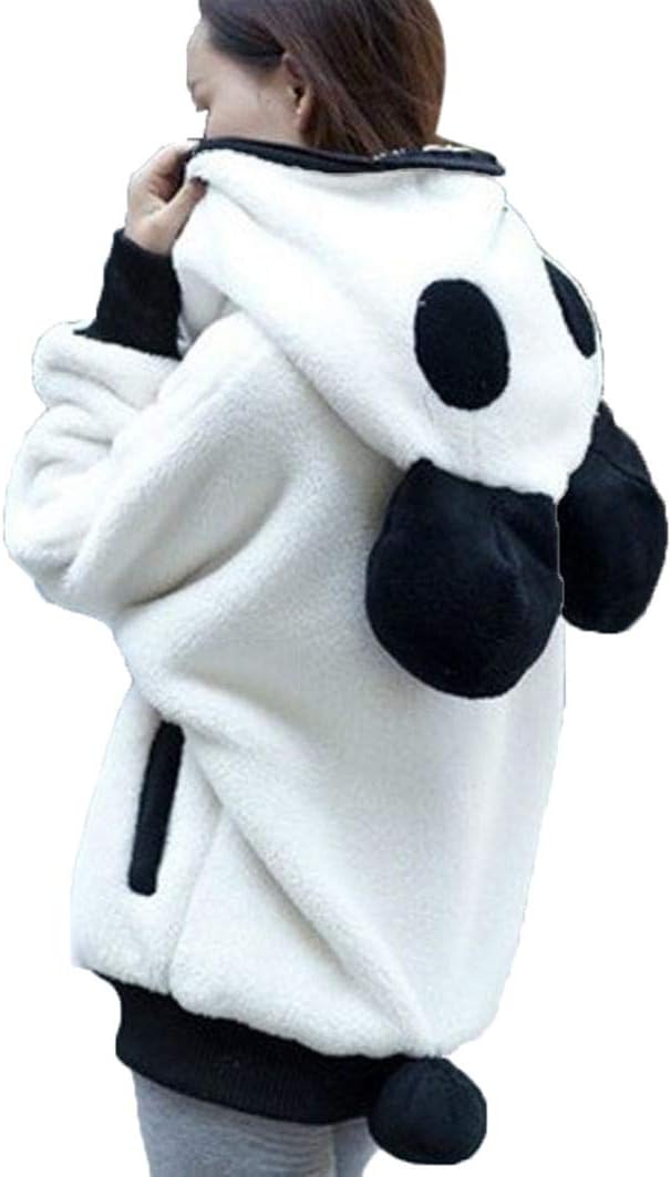 TUDUZ SweatshirtWomen Hooded Sweatshirt, TUDUZ Christmas Cute Bear Ear Panda Winter Warm Hoodie Coat Women Hooded Jacket Outerwear (White