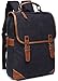 Aidonger Unisex Vintage Canvas Casual Backpack (Black)