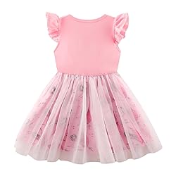 Girls Pink Tulle Dress Fluffy Summer Dresses Casual